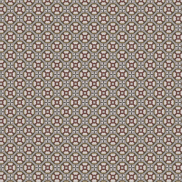 Detailed abstract geometric pattern in earthy tones for textile design.